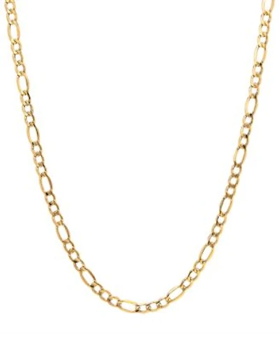 Italian Gold Figaro Link Chain 5 3 4mm Necklace Collection In 14k Gold
