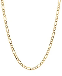 Italian Gold Figaro Link Chain 5 3 4mm Necklace Collection In 14k Gold