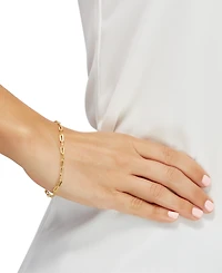 Lightweight Paperclip Link Chain Bracelet in 10k Gold