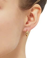 Italian Gold Double Twist Hoop Earrings in 10k Gold (10mm)