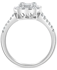 Effy Diamond Baguette Cluster Statement Ring (1-1/2 ct. t.w.) in 18k White Gold