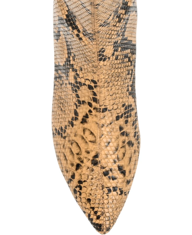 Journee Collection Women's Esperanza Wide Calf Mid Shaft Kitten Heel Notch Boots