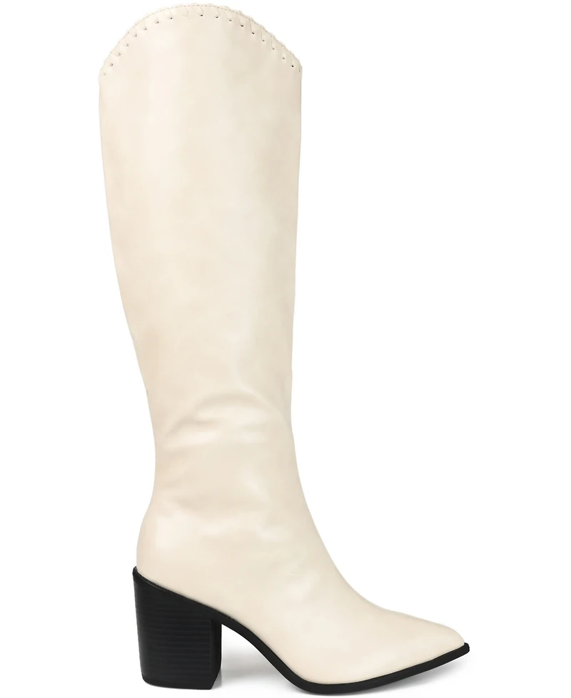 Journee Collection Women's Daria Extra Wide Calf Western Boots