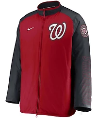 Men's Red, Navy Washington Nationals Authentic Collection Dugout Full-Zip Jacket