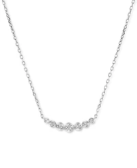 Diamond Graduated Collar Necklace (1/4 ct. t.w.) 14k White or Yellow Gold, 16" + 2" extender