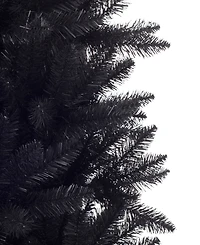 Glitzhome Black Tinsel Artificial Christmas Tree, 7.5'