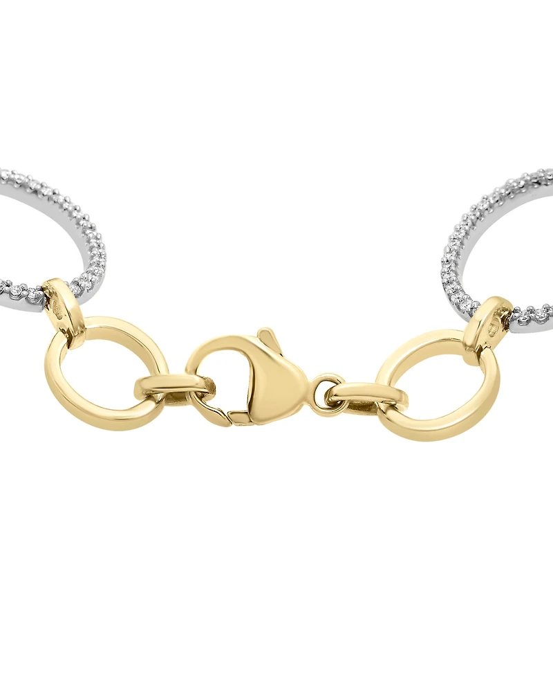 Wrapped in Love Diamond Oval Link Bracelet (1 ct. t.w.) in 14k Gold-Plated Sterling Silver, Created for Macy's