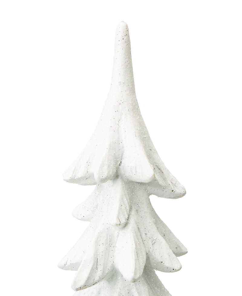 Glitzhome Resin Christmas Table Tree Decor, 14.75"