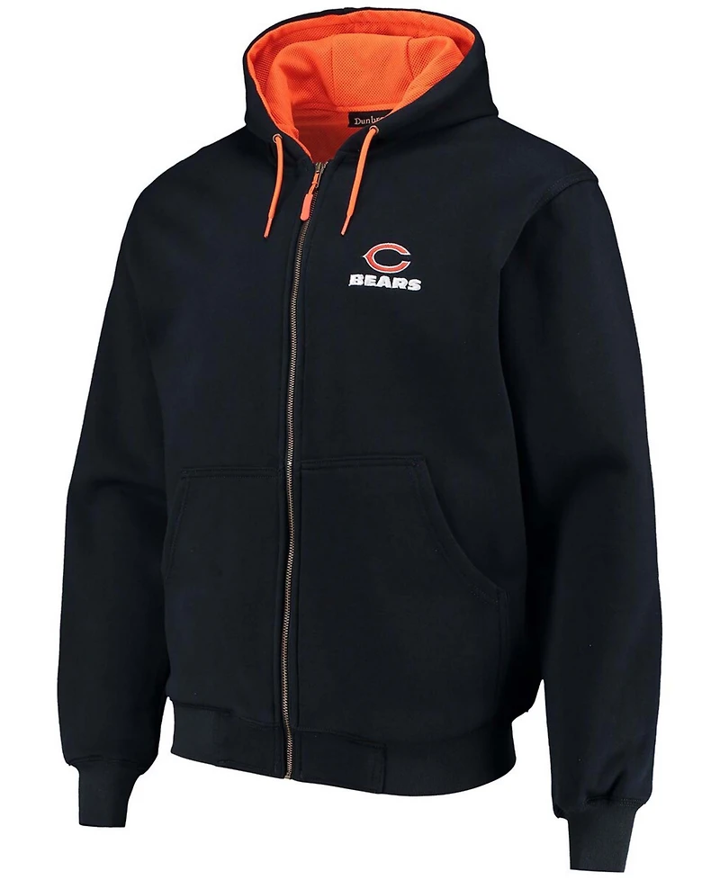 Men's Dunbrooke Navy Chicago Bears Craftsman Thermal-Lined Full-Zip Hoodie