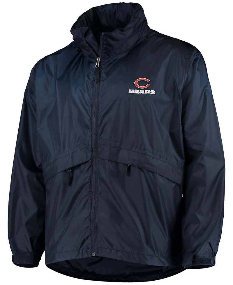 Men's Navy Chicago Bears Sportsman Waterproof Packable Full-Zip Jacket