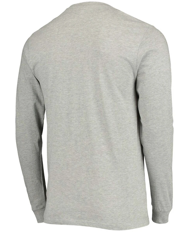 Men's Heathered Gray Los Angeles Rams Halftime Long Sleeve T-shirt