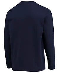 Men's Dunbrooke Navy Chicago Bears Logo Maverick Thermal Henley Long Sleeve T-shirt