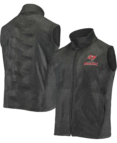 Men's Gray Tampa Bay Buccaneers Houston Fleece Full-Zip Vest