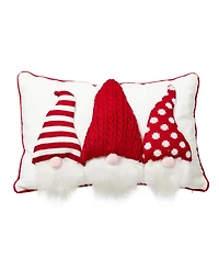 Glitzhome 3D Heavy Cotton Knitted Gnome Pillow