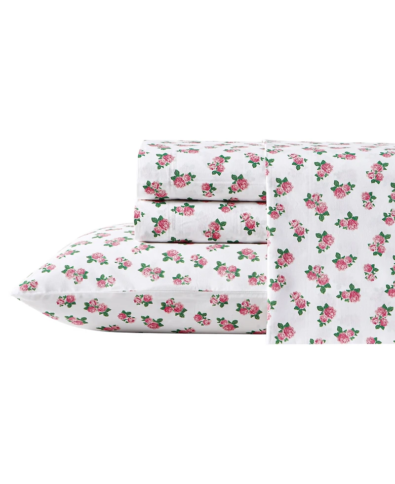 Closeout! Betsey Johnson Printed Cotton Percale 4-Pc. Sheet Set, Queen