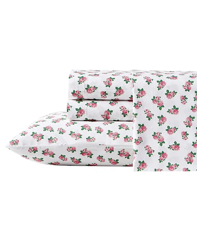 Closeout! Betsey Johnson Printed Cotton Percale 4-Pc. Sheet Set, Queen