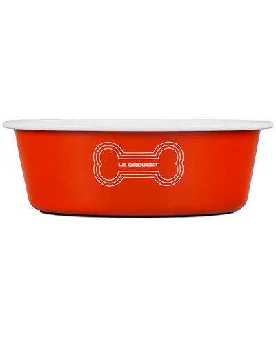 Le Creuset 6 Cup Enamel on Steel Pet Bowl with Skid Resistant Base