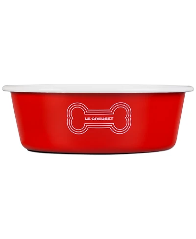 Le Creuset 6 Cup Enamel on Steel Pet Bowl with Skid Resistant Base
