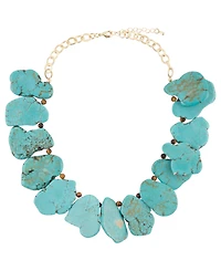 Barse Women's Boulder Genuine Stone Statement Necklace