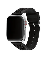 Coach Black Silicone Strap 42/44/45mm Apple Watch Band