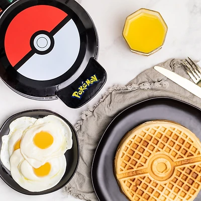 Uncanny Brands Pokemon Waffle Maker - Make Bounty Poke Ball Waffles - Kitchen Appliance