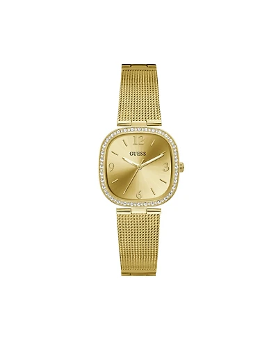 Guess Women's Gold-Tone Stainless Steel Mesh Bracelet Watch 32mm