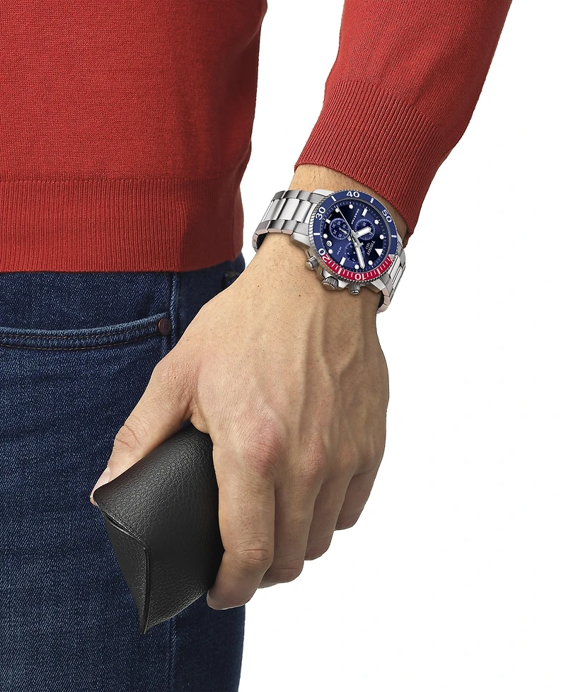 Tissot Men's Swiss Chronograph Seastar 1000 Stainless Steel Bracelet Watch 46mm