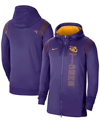 Nike Men's Lsu Tigers 2021 Sideline Performance Full-Zip Hoodie