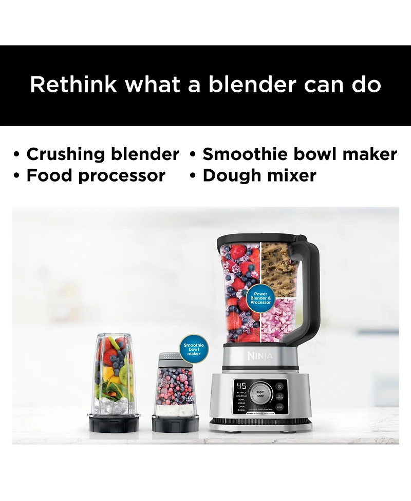 Ninja Foodi Power Blender & Processor System with Smoothie Bowl Maker and Nutrient Extractor* + 4in1 Blender 1400WP