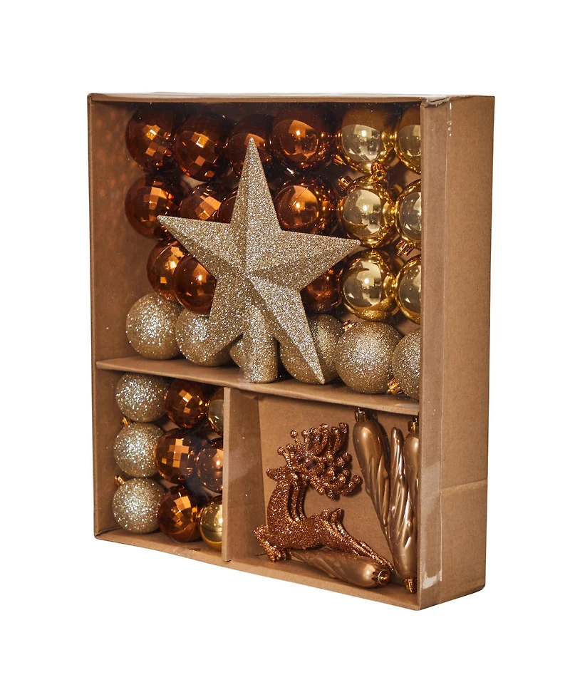 Holiday Christmas 40 Piece Lux Shatterproof Ornament Set