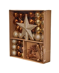 Holiday Christmas 40 Piece Lux Shatterproof Ornament Set