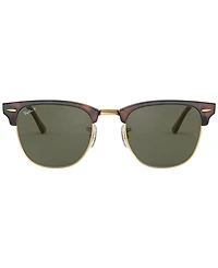 Ray-Ban Unisex Polarized Low Bridge Fit Sunglasses, RB3016F Clubmaster Classic 55