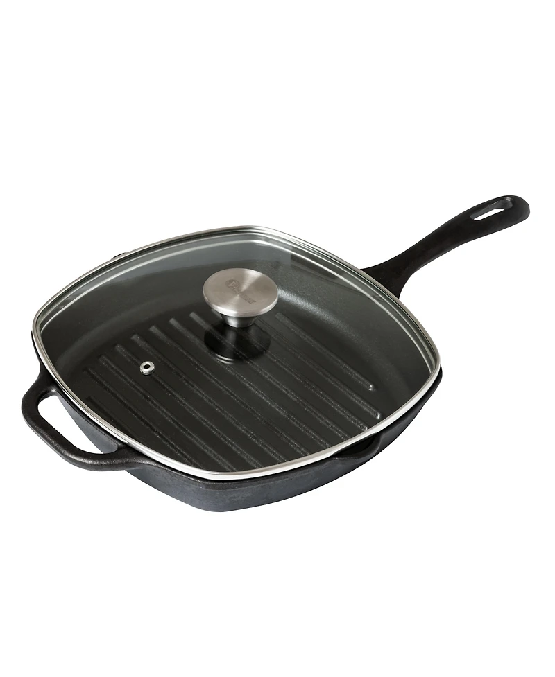 Victoria Glass Lid with Stainless Steel Knob for 10" Grill Pan