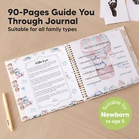 KeaBabies Craft Baby Memory Book, First 5 Years Books, 90 Pages Keepsake Milestone Journal for Girls, Boys