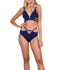 Women's Tristen Caged Strappy Bralette and Panty Set