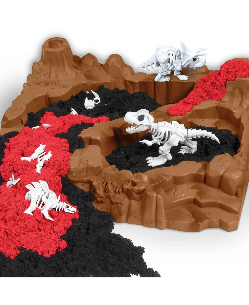 Kinetic Sand, Dino Dig Playset with 10 Hidden Dinosaur Bones to Discover
