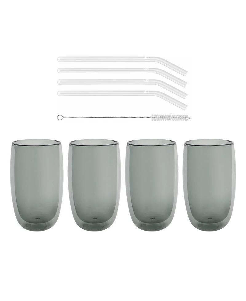 Zwilling Sorrento Latte Glass, Smoke, 11.8oz., Promo 8pc Set