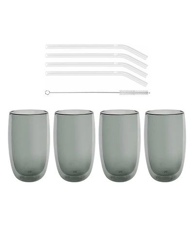 Zwilling Sorrento Latte Glass, Smoke, 11.8oz., Promo 8pc Set
