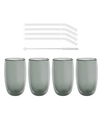 Zwilling Sorrento Latte Glass, Smoke, 11.8oz., Promo 8pc Set