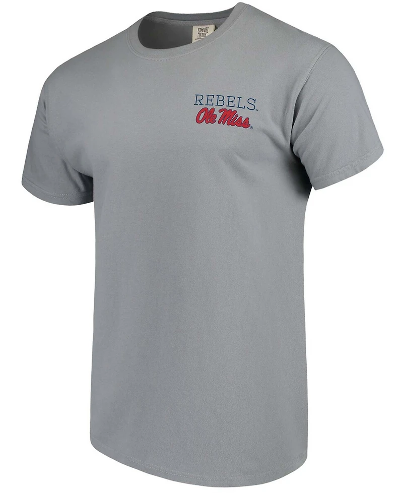 Men's Gray Ole Miss Rebels Comfort Colors Campus Scenery T-shirt