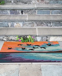 Liora Manne' Frontporch Flock 2'6" x 4' Outdoor Area Rug