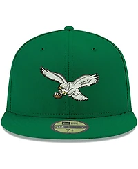 Men's Kelly Green Philadelphia Eagles Omaha Throwback 59FIFTY Fitted Hat