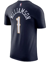 Men's Zion Williamson Navy New Orleans Pelicans Name & Number T-shirt