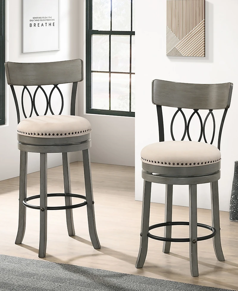Lilip Nail Head Trim Bar Chair, Set of 2
