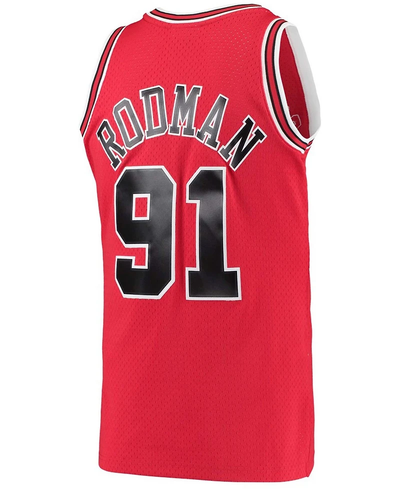 Men's Dennis Rodman Red Chicago Bulls Hardwood Classics 1997-98 Swingman Jersey