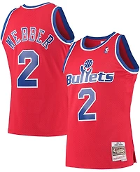 Men's Chris Webber Red Washington Bullets Hardwood Classics 1994-95 Swingman Jersey