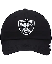 Women's Black Las Vegas Raiders Miata Clean Up Primary Adjustable Hat