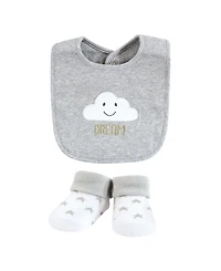 Hudson Baby Unisex 5Pk Bandana Bibs and Socks Set