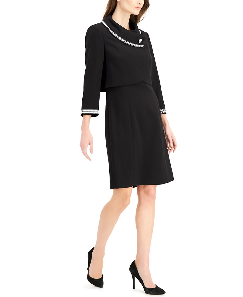 Tahari Asl Beaded Dress Suit