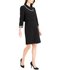 Tahari Asl Beaded Dress Suit